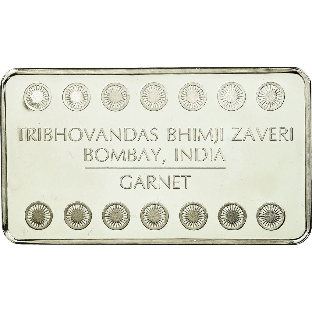 Inde, Médaille, Lingotin, Tribhovandas Bhimji Zaveri, Garnet, Bombay, SPL+