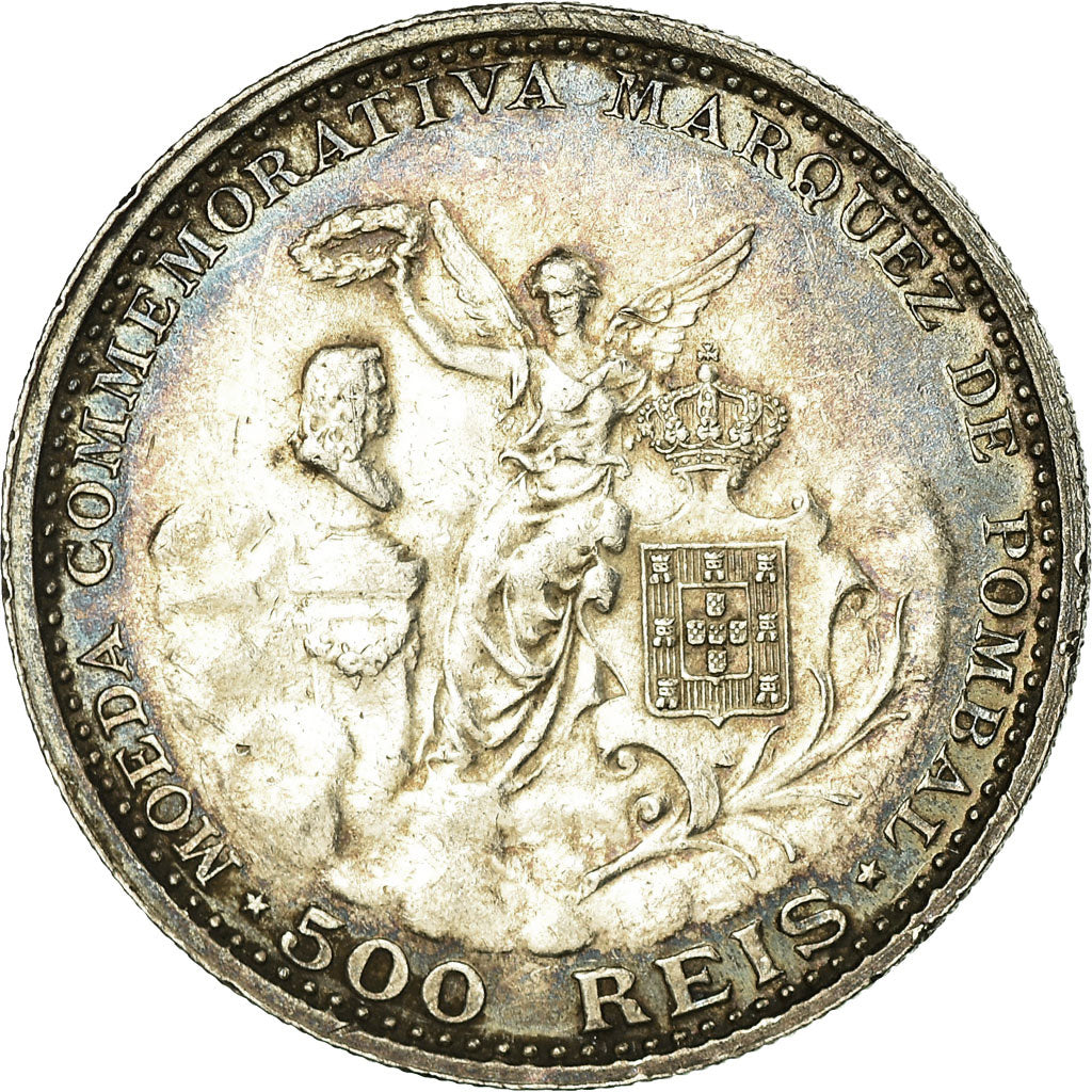 Moeda, Portugal, Manuel II, 500 Reis, 1910, AU(50-53), Prata, KM:557