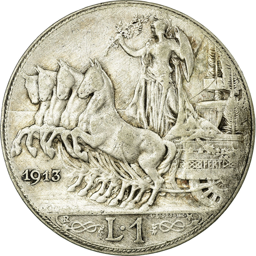 Monnaie, Italie, Vittorio Emanuele III, Lira, 1913, Rome, TTB, Argent, KM:45
