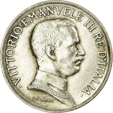 Moeda, Itália, Vittorio Emanuele III, Lira, 1916, Rome, AU(50-53), Prata, KM:57