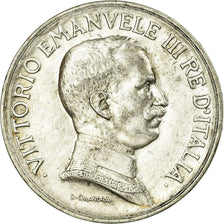 Coin, Italy, Vittorio Emanuele III, Lira, 1917, Rome, AU(55-58), Silver, KM:57