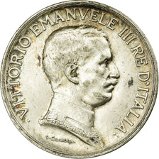 Coin, Italy, Vittorio Emanuele III, Lira, 1917, Rome, AU(50-53), Silver, KM:57