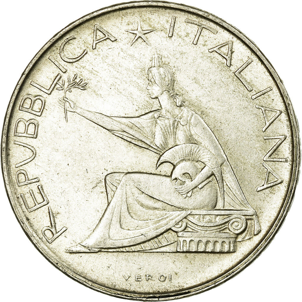 Coin, Italy, 500 Lire, 1961, Rome, AU(50-53), Silver, KM:99