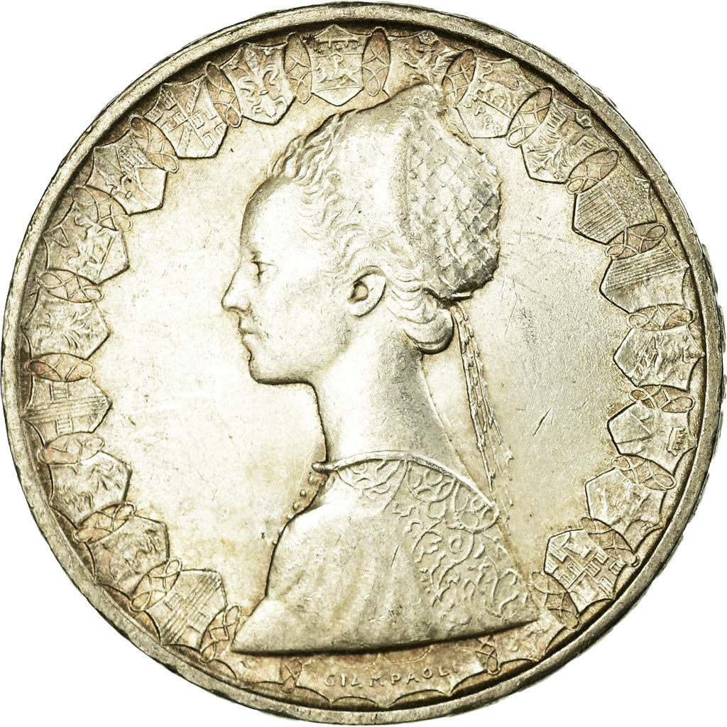 Coin, Italy, 500 Lire, 1958, Rome, AU(55-58), Silver, KM:98