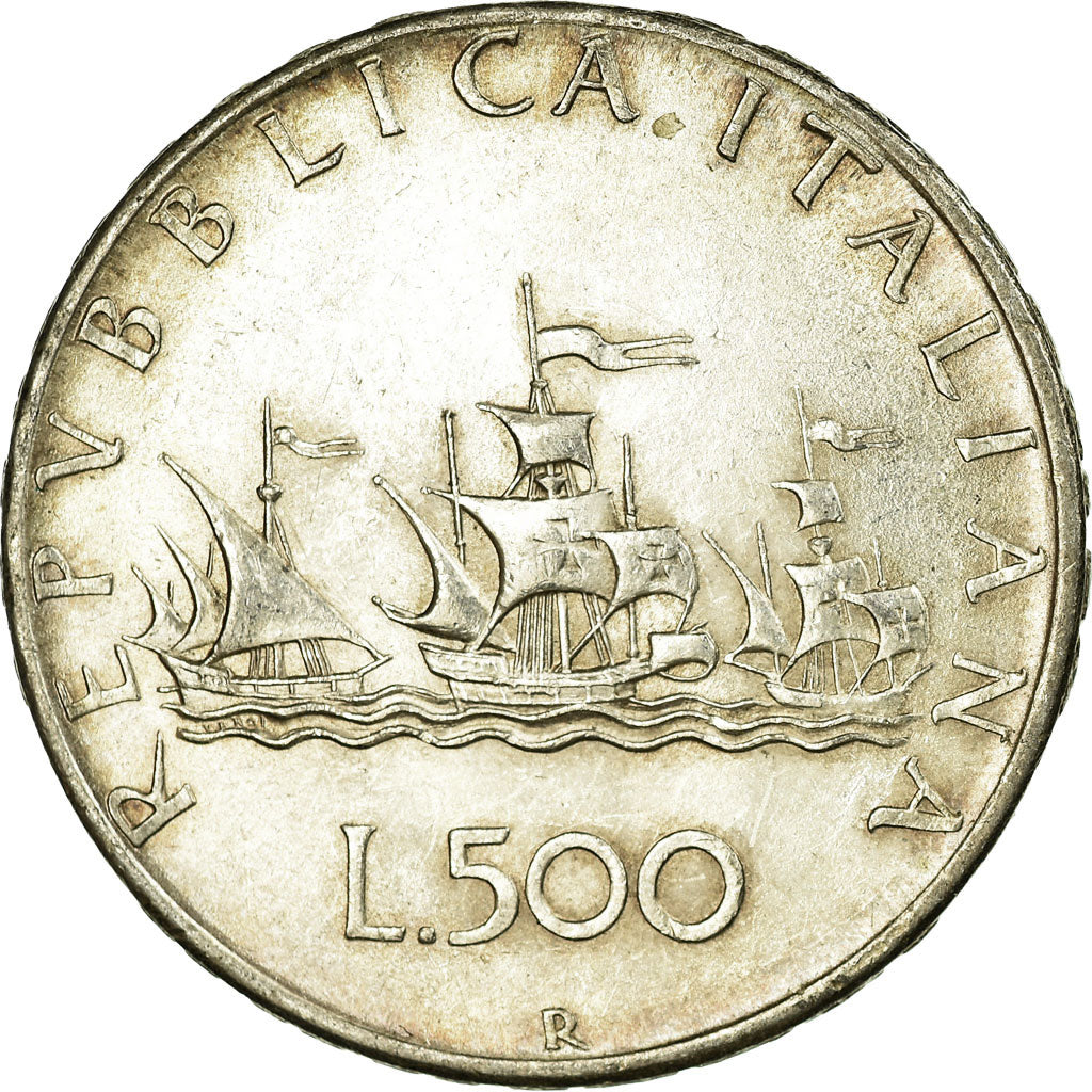 Coin, Italy, 500 Lire, 1958, Rome, AU(55-58), Silver, KM:98