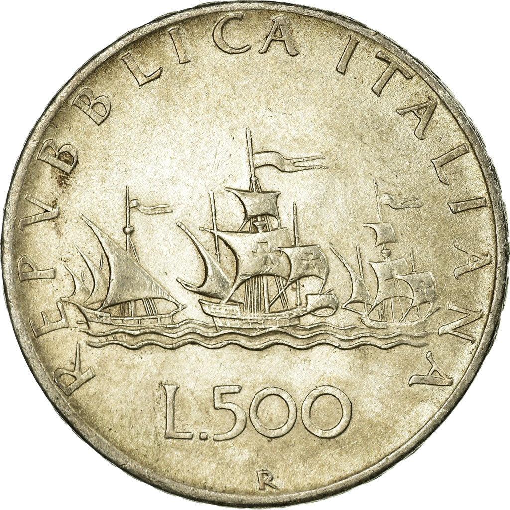 Coin, Italy, 500 Lire, 1958, Rome, AU(50-53), Silver, KM:98