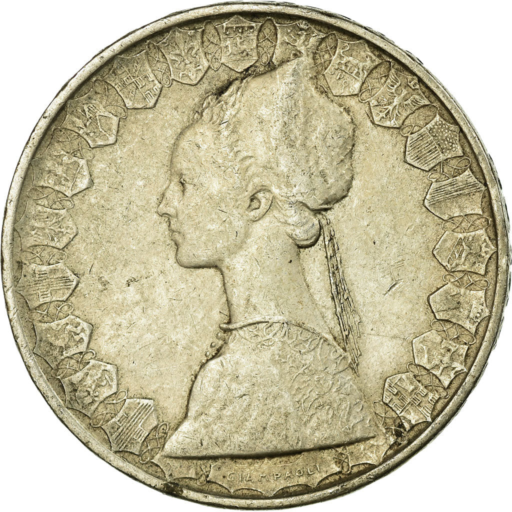 Coin, Italy, 500 Lire, 1959, Rome, EF(40-45), Silver, KM:98