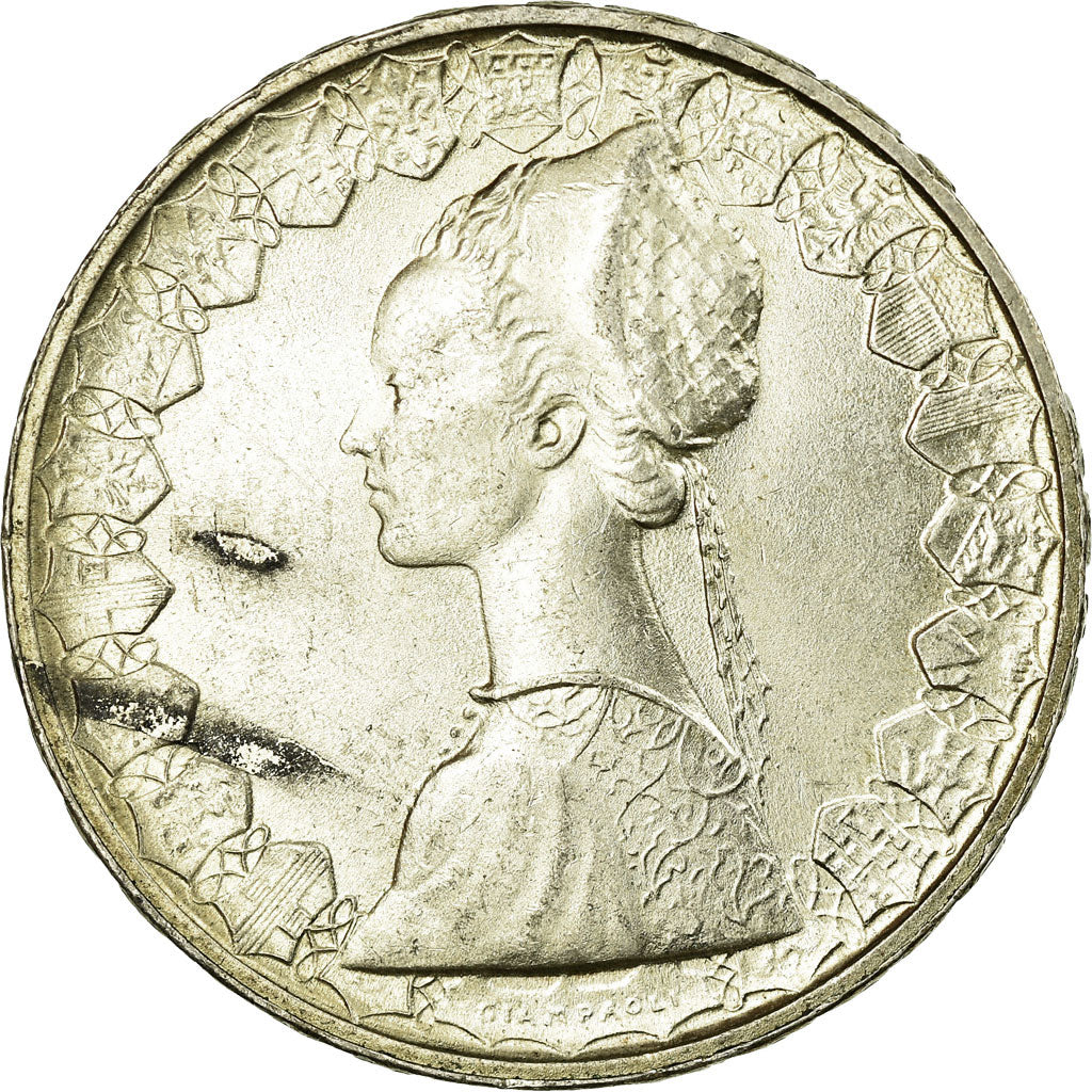 Coin, Italy, 500 Lire, 1966, Rome, MS(60-62), Silver, KM:98