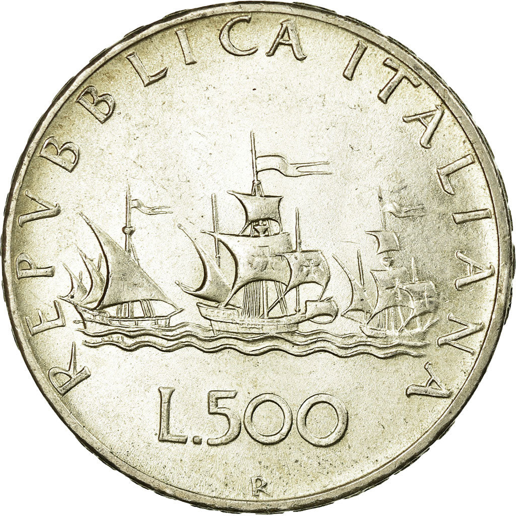 Coin, Italy, 500 Lire, 1966, Rome, MS(60-62), Silver, KM:98