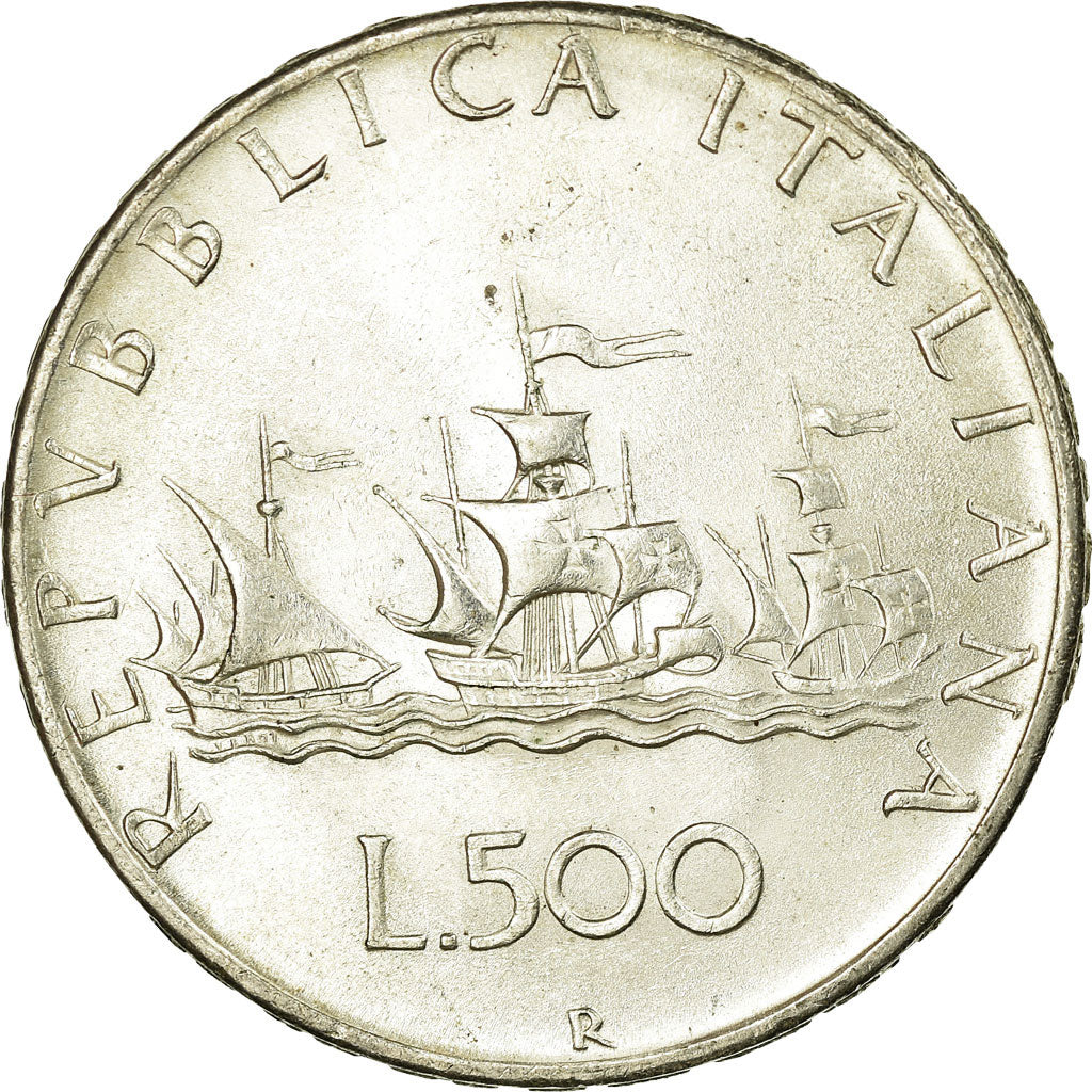 Coin, Italy, 500 Lire, 1966, Rome, AU(55-58), Silver, KM:98