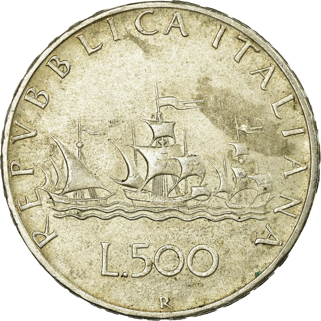 Coin, Italy, 500 Lire, 1966, Rome, AU(50-53), Silver, KM:98