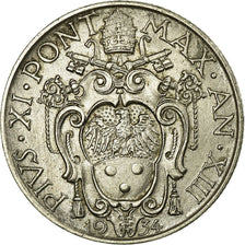 Moeda, CIDADE DO VATICANO, Pius XI, Lira, 1934, Rome, AU(55-58), Níquel, KM:5