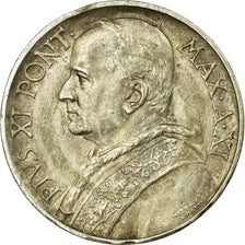 Coin, VATICAN CITY, Pius XI, 5 Lire, 1932, Rome, AU(55-58), Silver, KM:7