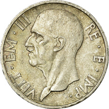 Coin, Italy, Vittorio Emanuele III, 5 Lire, 1936, Rome, AU(55-58), Silver, KM:79