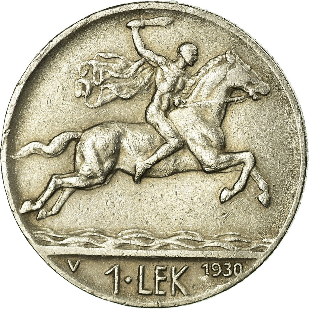 Coin, Albania, Lek, 1930, Rome, EF(40-45), Nickel, KM:5