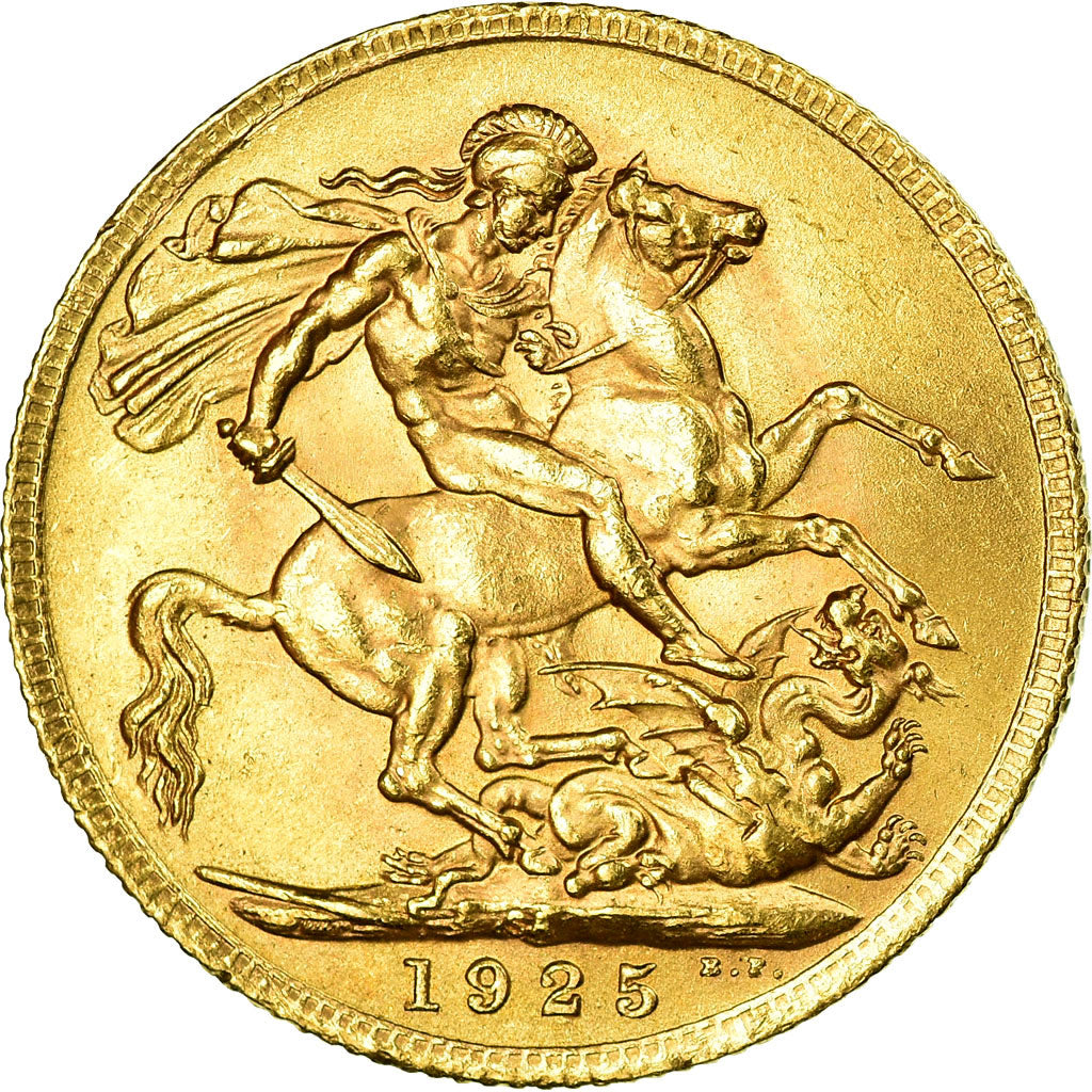 Moneda, Sudáfrica, George V, Sovereign, 1925, Pretoria, EBC, Oro, KM:21