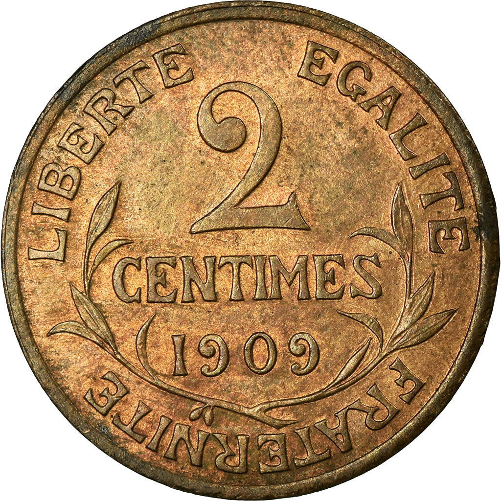 Coin, France, Dupuis, 2 Centimes, 1909, Paris, EF(40-45), Bronze, KM:841