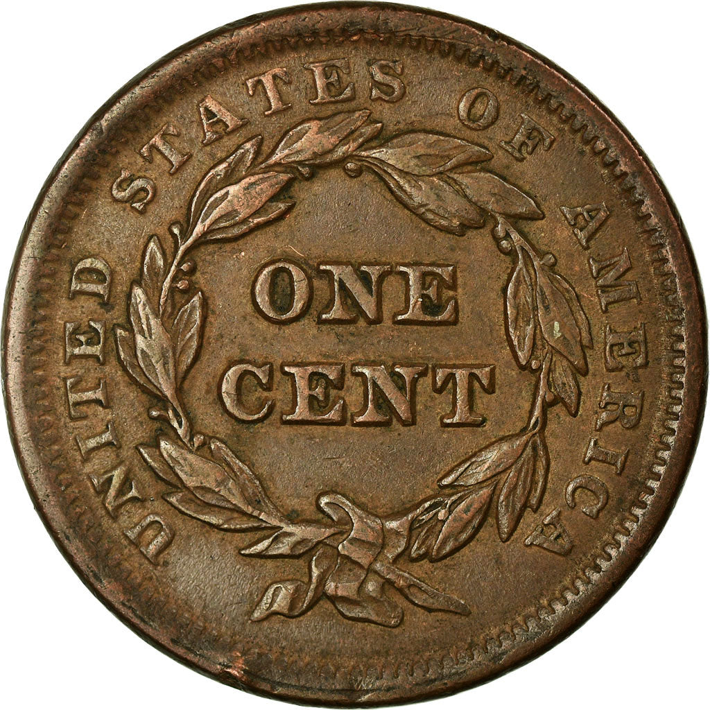 Coin, United States, Braided Hair Cent, Cent, 1841, U.S. Mint, Philadelphia