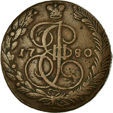 Coin, Russia, Catherine II, 5 Kopeks, 1780, Ekaterinbourg, VF(30-35), Copper
