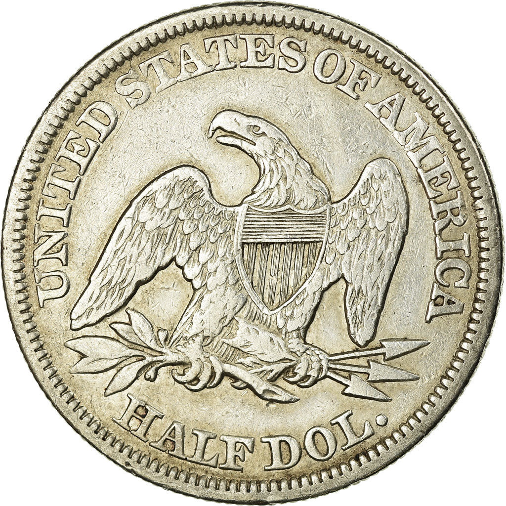 Coin, United States, Seated Liberty Half Dollar, Half Dollar, 1855, U.S. Mint