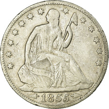Moneda, Estados Unidos, Seated Liberty Half Dollar, Half Dollar, 1855, U.S.