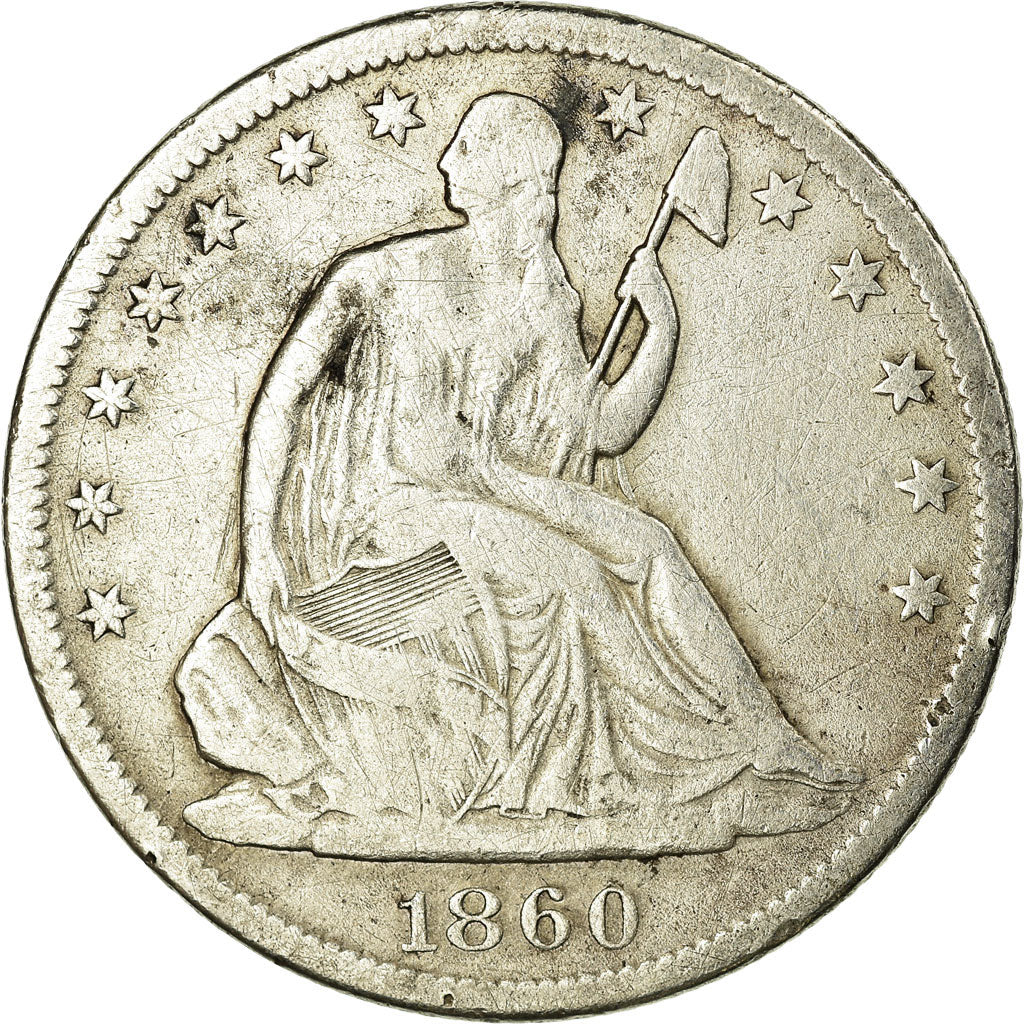 Coin, United States, Seated Liberty Half Dollar, 1860, San Francisco