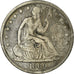 Coin, United States, Seated Liberty Half Dollar, Half Dollar, 1869, U.S. Mint