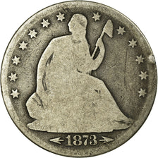 Coin, United States, Seated Liberty Half Dollar, Half Dollar, 1873, U.S. Mint