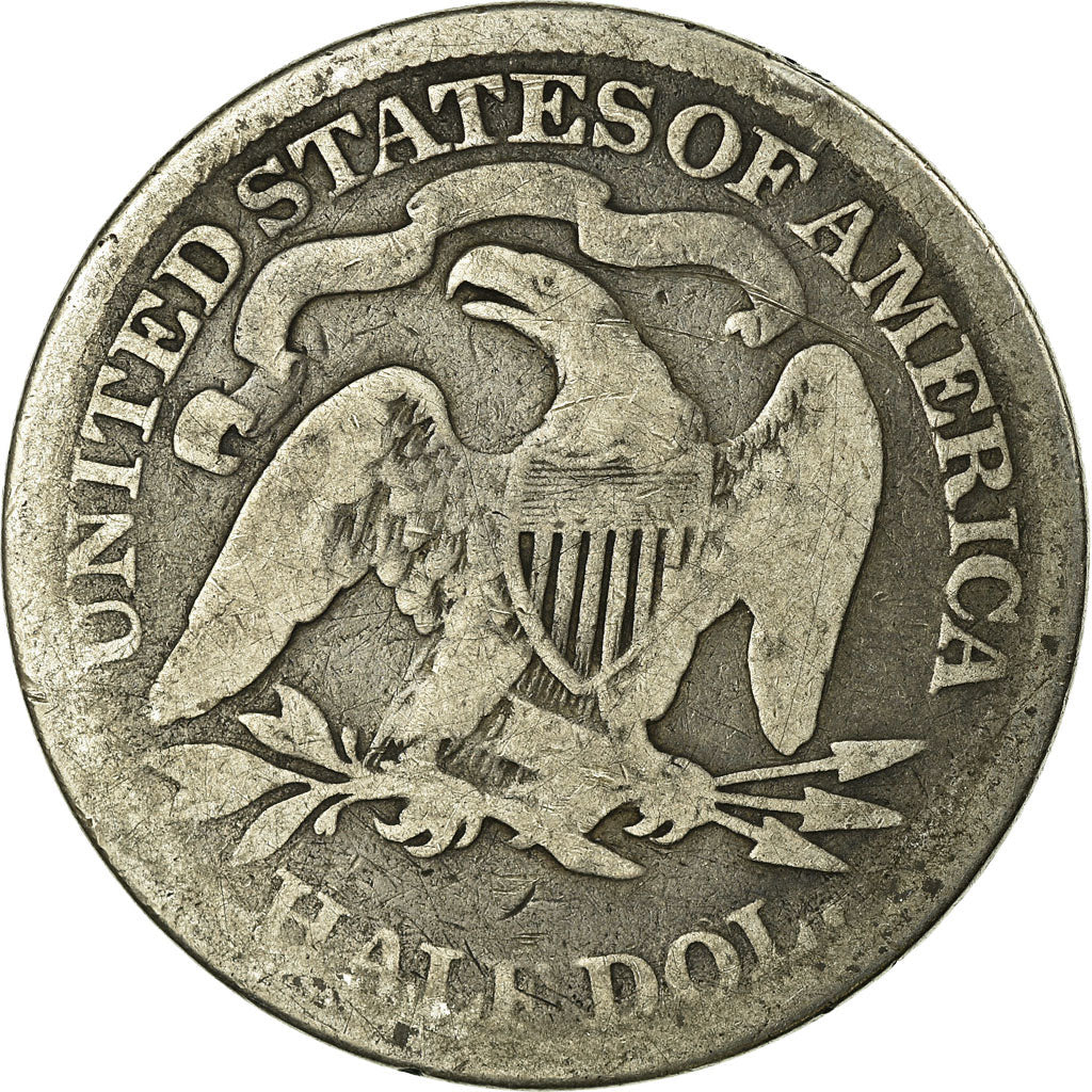 Coin, United States, Seated Liberty Half Dollar, Half Dollar, 1873, U.S. Mint
