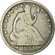 Coin, United States, Seated Liberty Half Dollar, Half Dollar, 1854, U.S. Mint