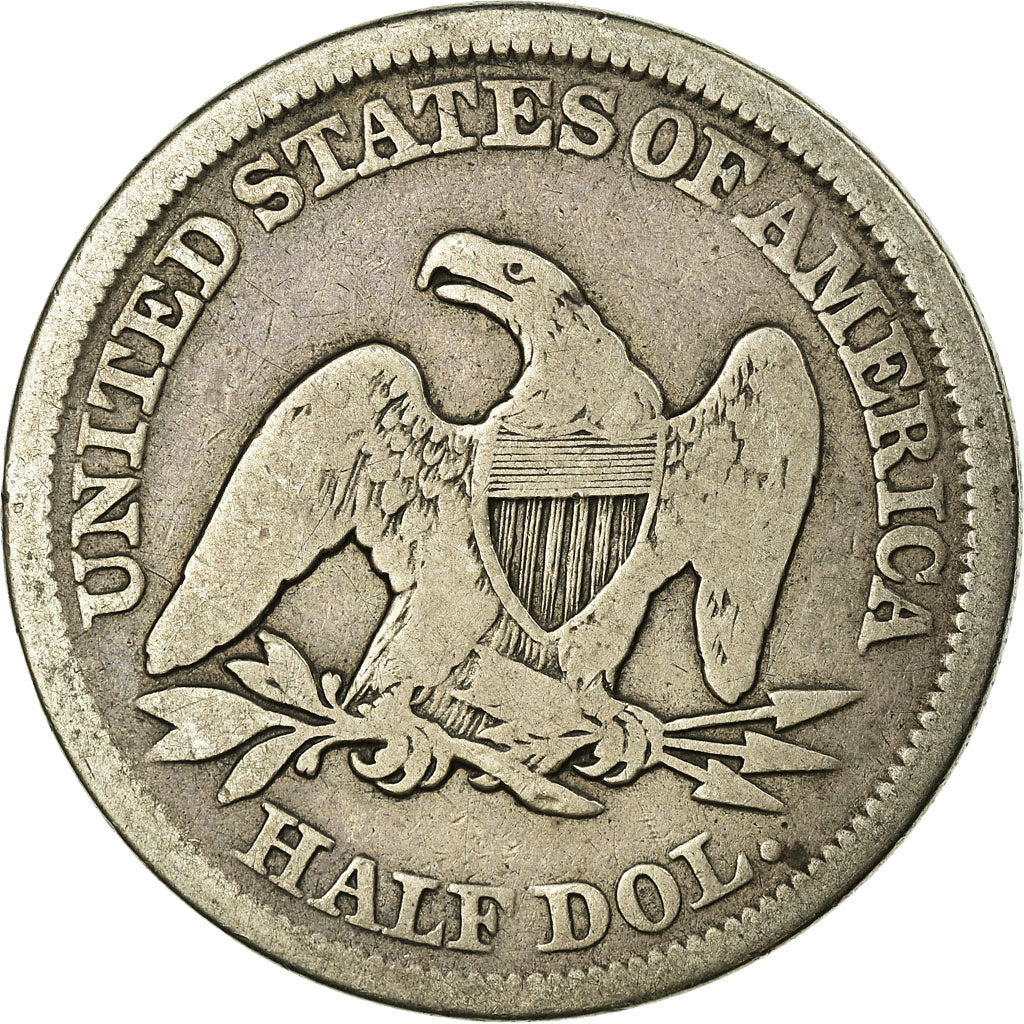 Coin, United States, Seated Liberty Half Dollar, Half Dollar, 1854, U.S. Mint