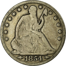 Coin, United States, Seated Liberty Half Dollar, Half Dollar, 1854, U.S. Mint