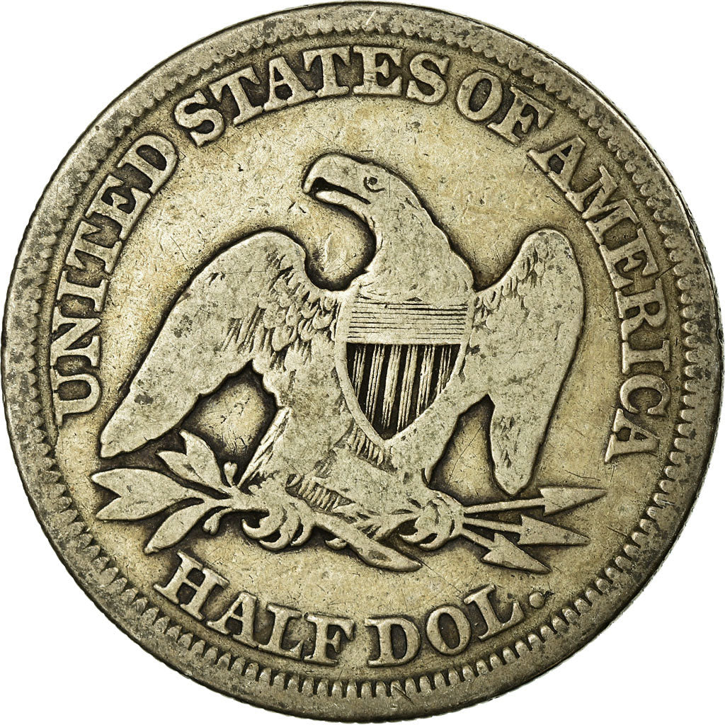 Coin, United States, Seated Liberty Half Dollar, Half Dollar, 1854, U.S. Mint