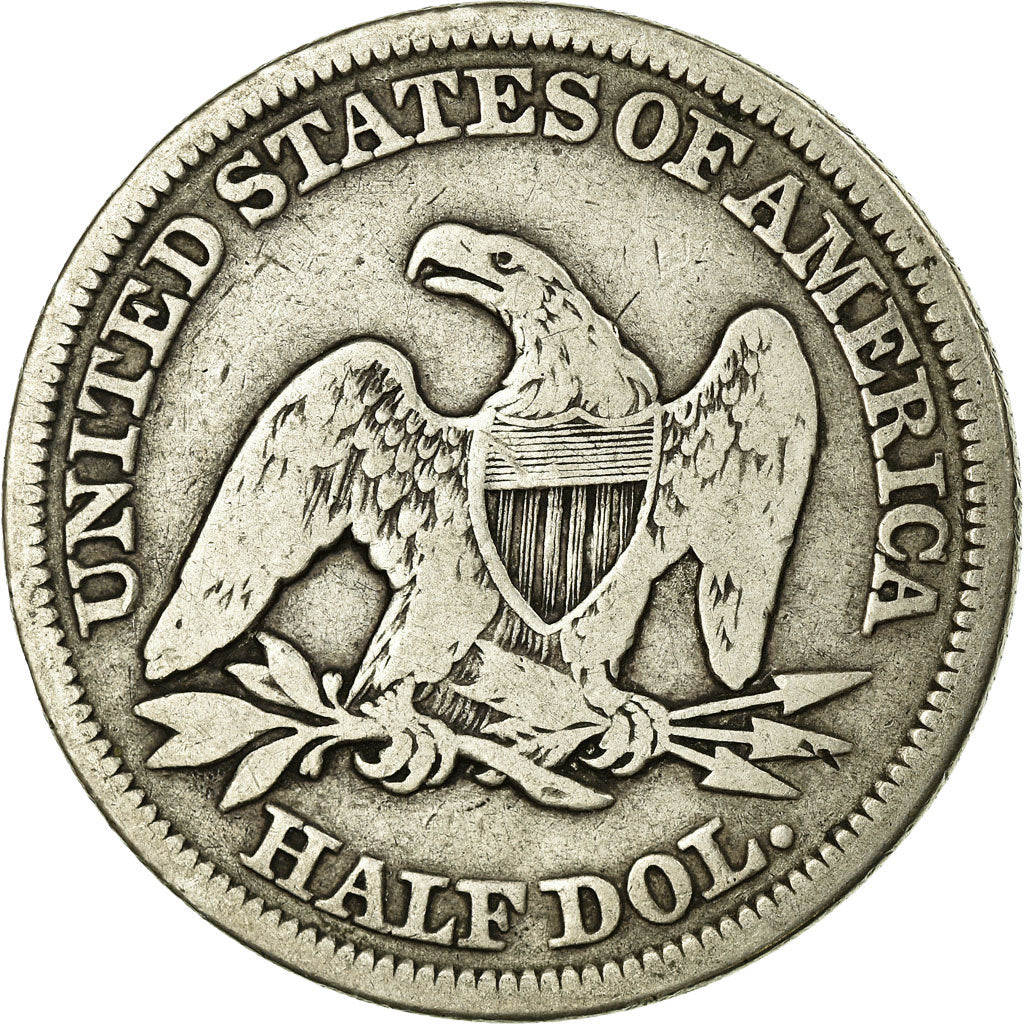 Coin, United States, Seated Liberty Half Dollar, Half Dollar, 1856, U.S. Mint