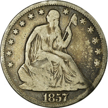 Monnaie, États-Unis, Seated Liberty Half Dollar, Half Dollar, 1857, U.S. Mint