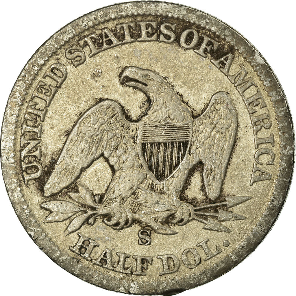 Coin, United States, Seated Liberty Half Dollar, Half Dollar, 1861, U.S. Mint