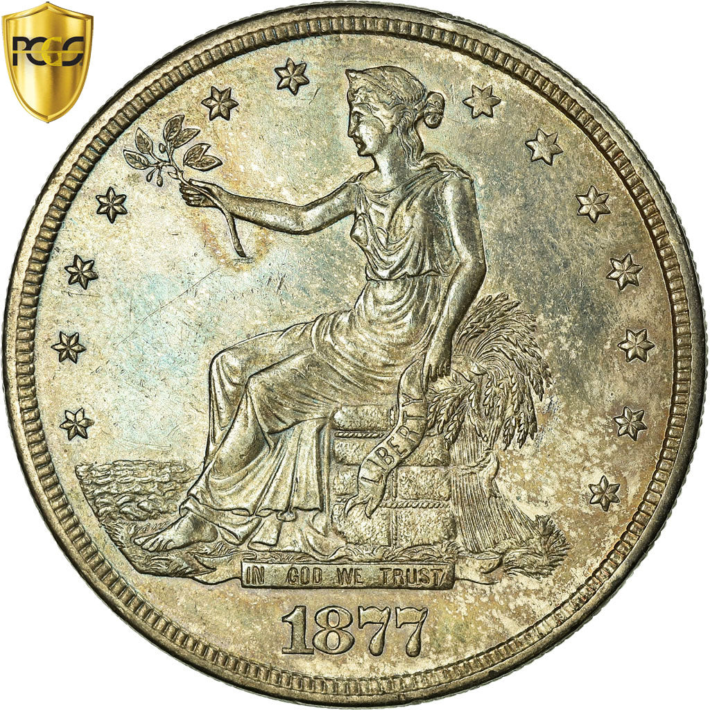 Münze, Vereinigte Staaten, Trade Dollar, Dollar, 1877, U.S. Mint, San