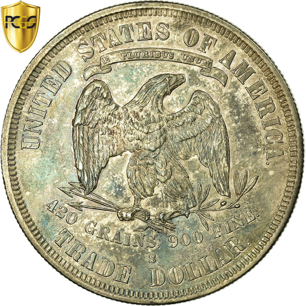 Münze, Vereinigte Staaten, Trade Dollar, Dollar, 1877, U.S. Mint, San