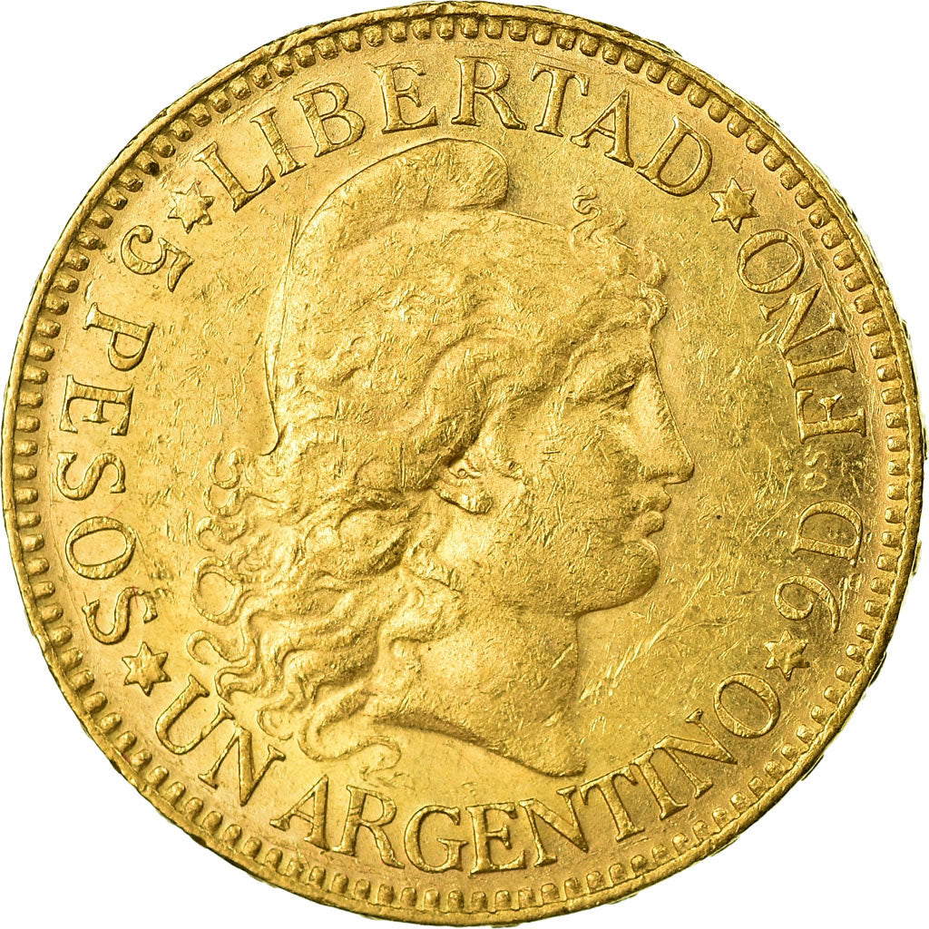Moneda, Argentina, 5 Pesos, Argentino, 1887, EBC, Oro, KM:31