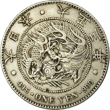 Coin, Japan, Yoshihito, Yen, 1914, Countermark, EF(40-45), Silver, KM:38