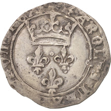France, Charles VII, Florette, 1422-1461, Tours, Argent, Duplessy:466