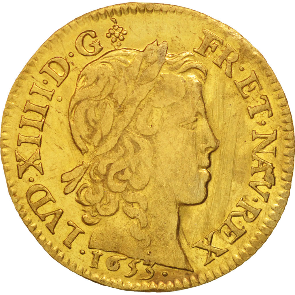 France, Louis XIV, Louis d'Or, 1653, Paris, KM:157.1