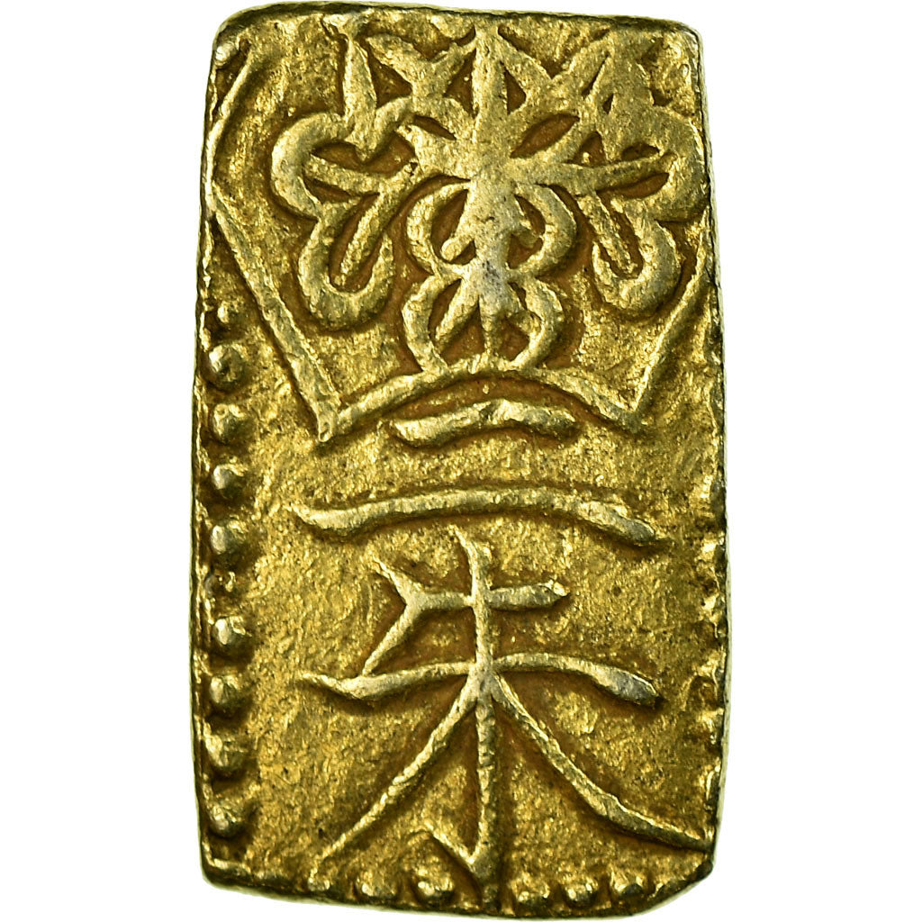 Munten, Japan, Tempo, 2 Shu, Nishu Gin, 1832-1858, ZF+, Gold And Silver, KM:18