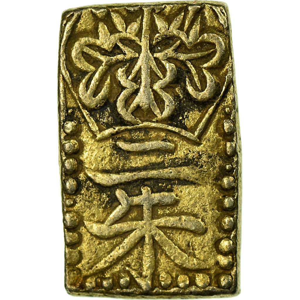 Moneda, Japón, Tempo, 2 Shu, Nishu Gin, 1832-1858, MBC+, Oro y plata, KM:18