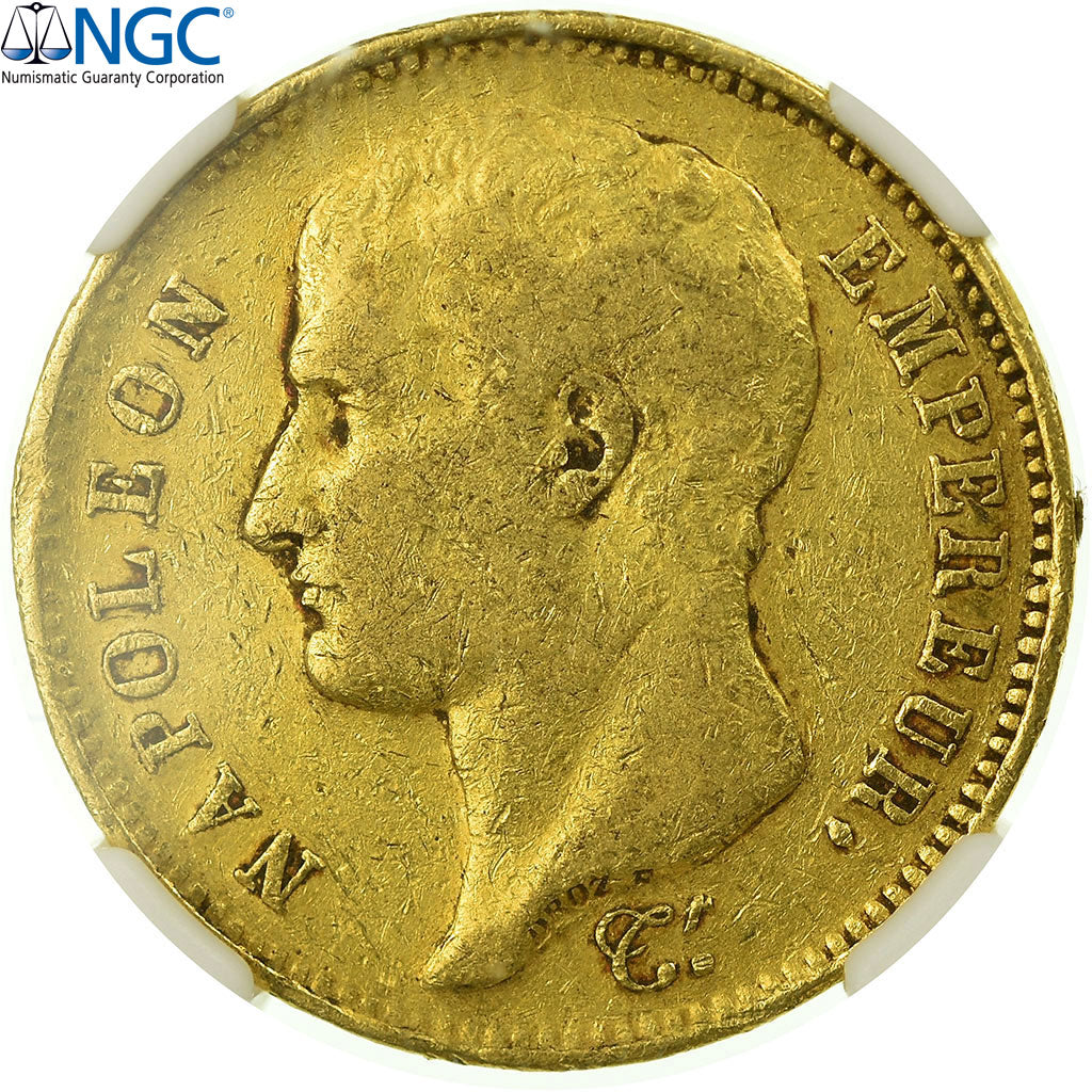 Moneta, Francia, Napoléon I, 40 Francs, 1807, Toulouse, NGC, VF30, MB+, Oro