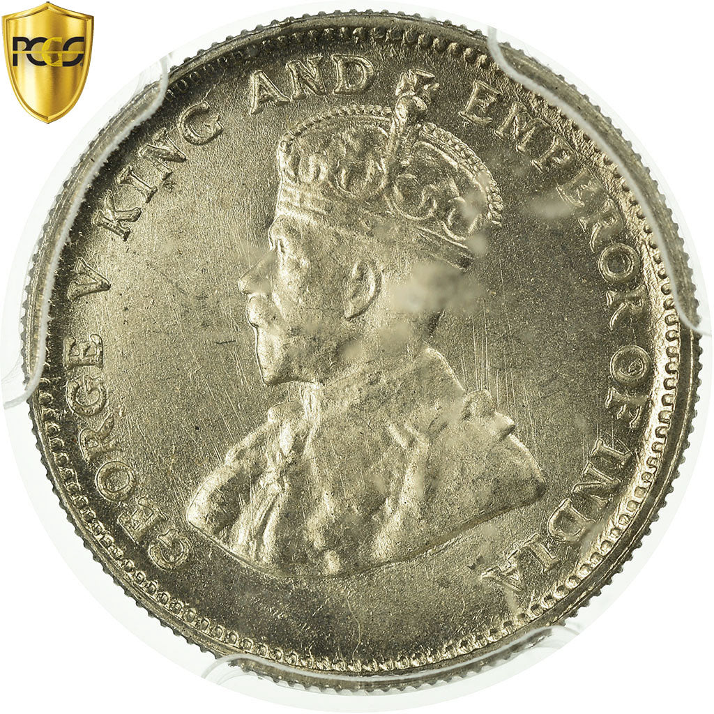 Coin, Hong Kong, George V, 10 Cents, 1935, PCGS, MS65, MS(65-70), Copper-nickel