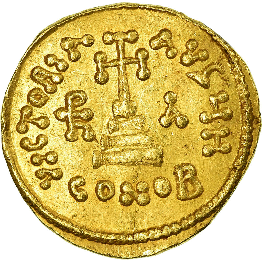 Coin, Heraclius, Constantine, Solidus, 637-638, Constantinople, AU(55-58), Gold