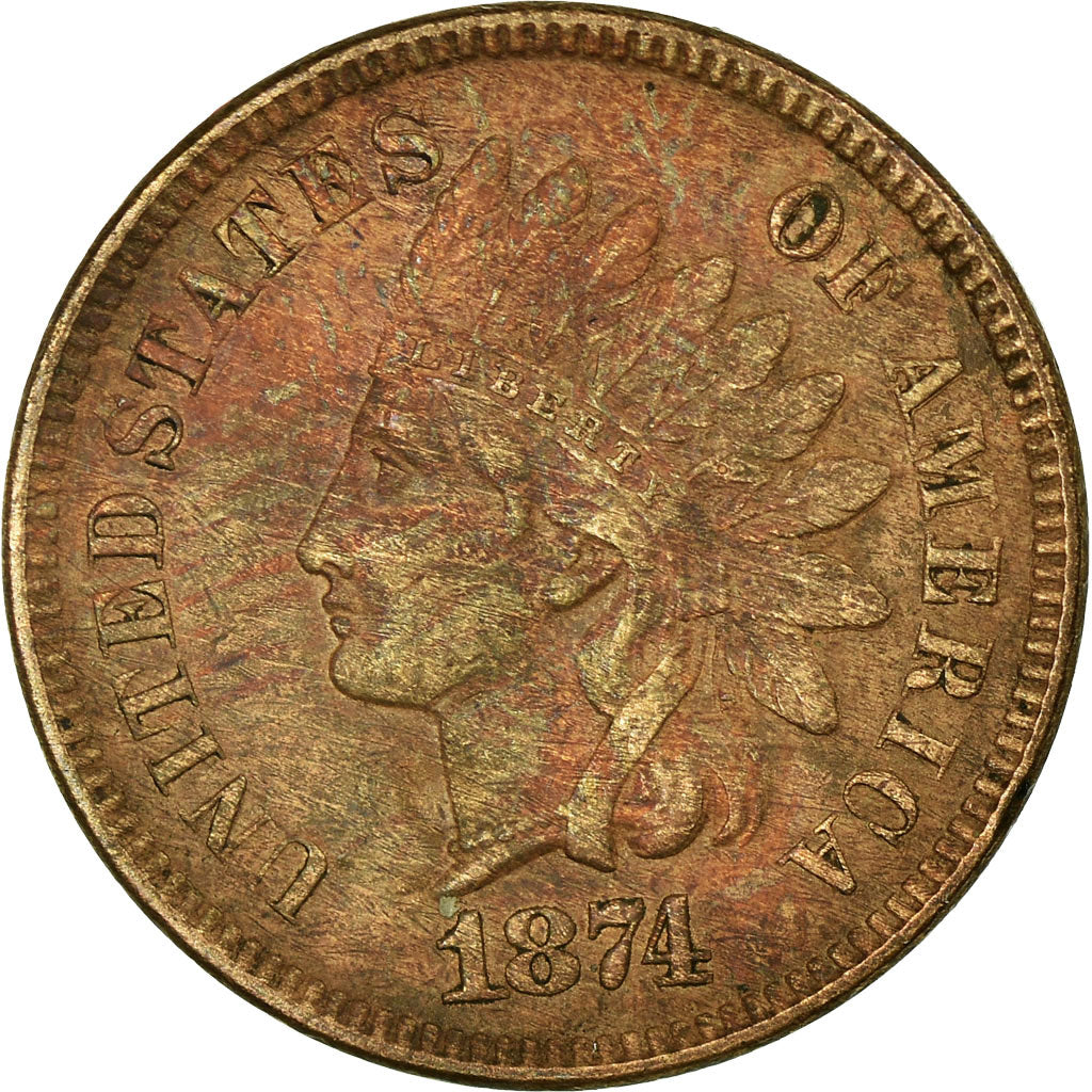Moneta, Stati Uniti, Indian Head Cent, Cent, 1874, U.S. Mint, Philadelphia, BB+