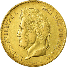 Moeda, França, Louis-Philippe, 40 Francs, 1836, Paris, EF(40-45), Dourado