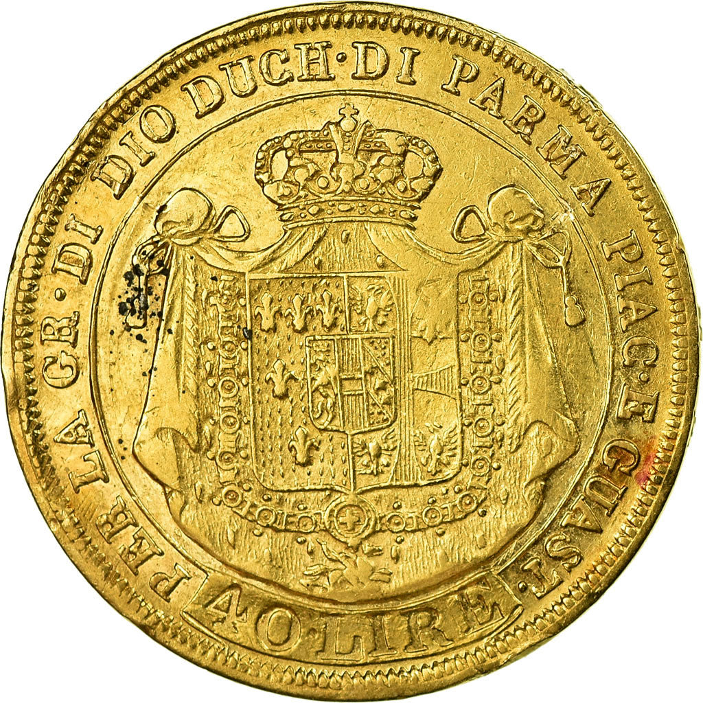 Coin, ITALIAN STATES, PARMA, Maria Luigia, 40 Lire, 1815, Parma, VF(30-35)